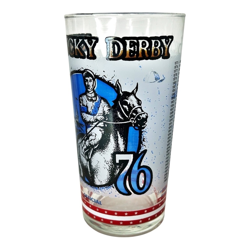 1976 Kentucky Derby Glasses Mint Julep Set of 3 Official Souvenir Harry Stevens - Picture 4 of 16